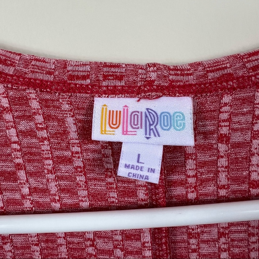 LulaRoe Joy Red Long Vest L NWT - Picture 4 of 9